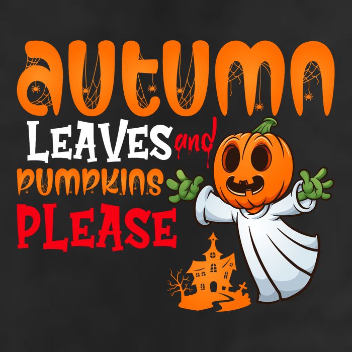 Autumn Leaves And Pumpkins Please Golf Towel