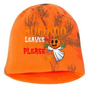 Autumn Leaves And Pumpkins Please Kati - Camo Knit Beanie