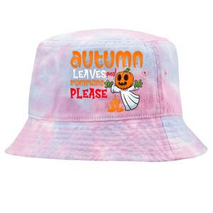 Autumn Leaves And Pumpkins Please Tie-Dyed Bucket Hat