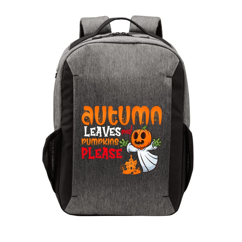Autumn Leaves And Pumpkins Please Vector Backpack