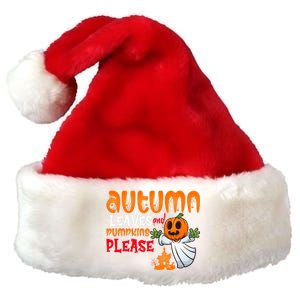 Autumn Leaves And Pumpkins Please Premium Christmas Santa Hat