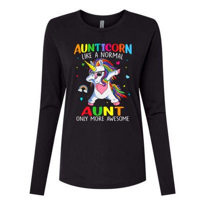 Aunticorn Like An Aunt Only Awesome Dabbing Unicorn Gift Womens Cotton Relaxed Long Sleeve T-Shirt