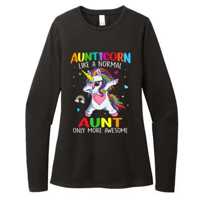 Aunticorn Like An Aunt Only Awesome Dabbing Unicorn Gift Womens CVC Long Sleeve Shirt