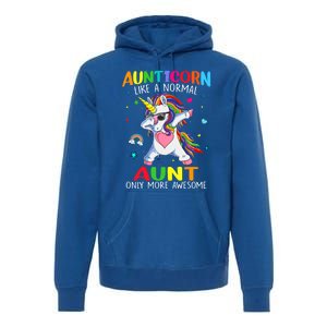 Aunticorn Like An Aunt Only Awesome Dabbing Unicorn Gift Premium Hoodie