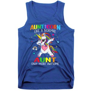 Aunticorn Like An Aunt Only Awesome Dabbing Unicorn Gift Tank Top