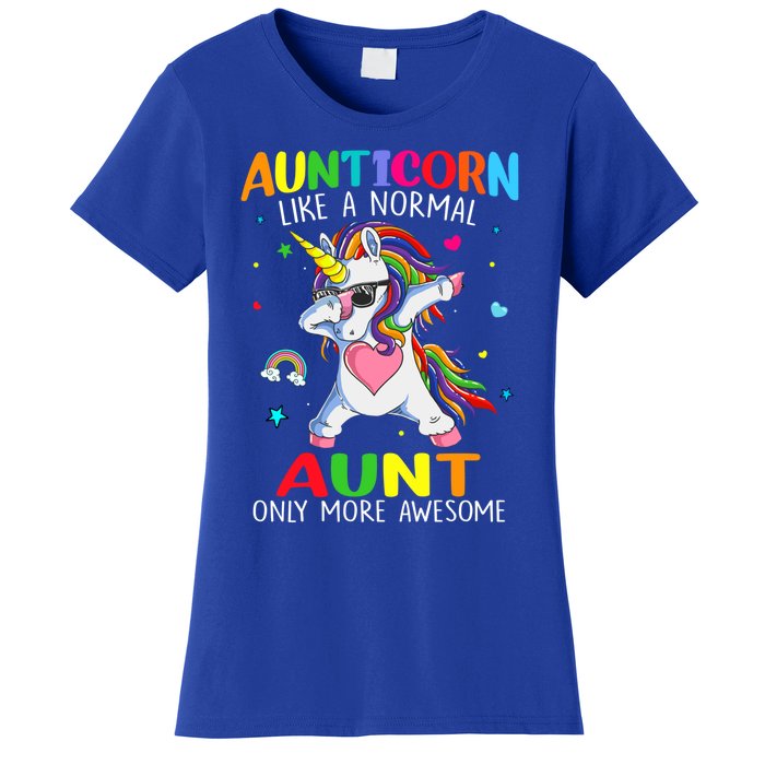 Aunticorn Like An Aunt Only Awesome Dabbing Unicorn Gift Women's T-Shirt