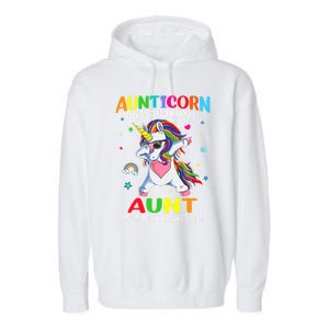 Aunticorn Like An Aunt Only Awesome Dabbing Unicorn Gift Garment-Dyed Fleece Hoodie