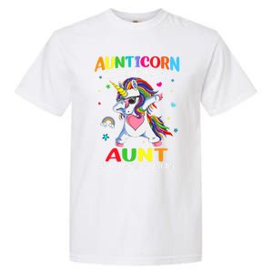 Aunticorn Like An Aunt Only Awesome Dabbing Unicorn Gift Garment-Dyed Heavyweight T-Shirt