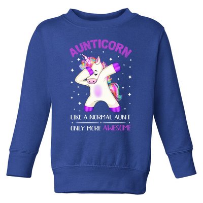 Aunticorn Like An Aunt Only Awesome Dabbing Unicorn Cute Gift Toddler Sweatshirt