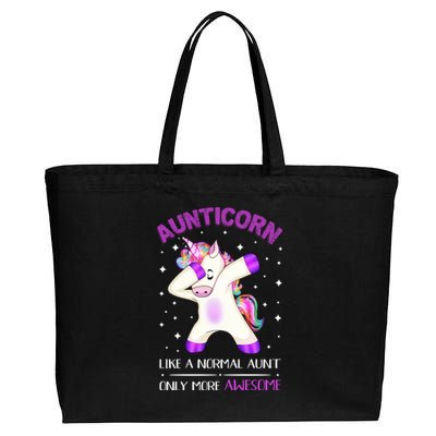 Aunticorn Like An Aunt Only Awesome Dabbing Unicorn Cute Gift Cotton Canvas Jumbo Tote