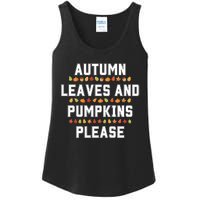 Autumn Leaves And Pumpkins Please Fall Season Ladies Essential Tank