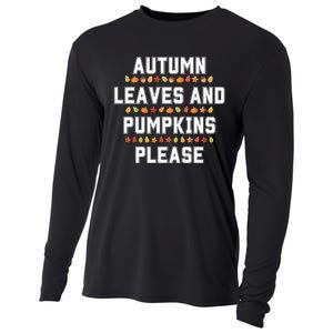 Autumn Leaves And Pumpkins Please Fall Season Cooling Performance Long Sleeve Crew