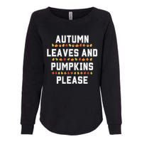 Autumn Leaves And Pumpkins Please Fall Season Womens California Wash Sweatshirt