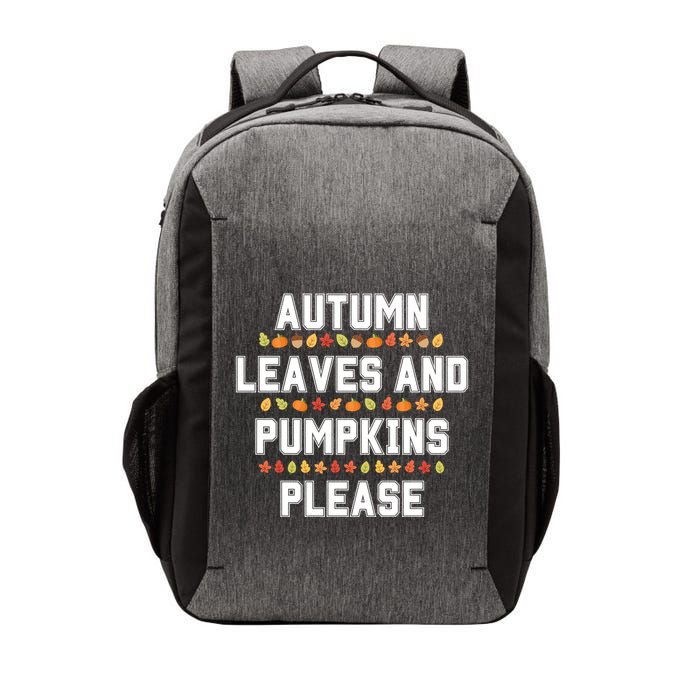 Autumn Leaves And Pumpkins Please Fall Season Vector Backpack