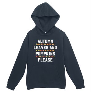 Autumn Leaves And Pumpkins Please Fall Season Urban Pullover Hoodie