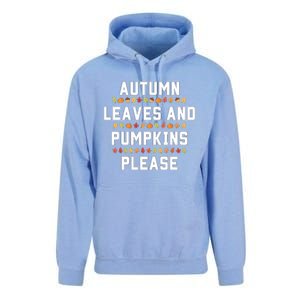 Autumn Leaves And Pumpkins Please Fall Season Unisex Surf Hoodie