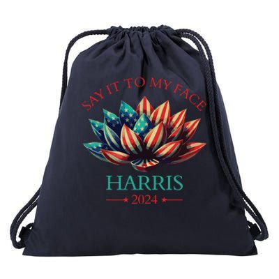 American Lotus Drawstring Bag