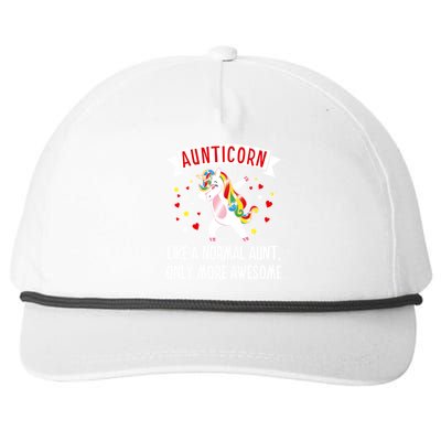 Aunticorn Like An Aunt Only More Awesome Tee Best Aunt Ever Cool Gift Snapback Five-Panel Rope Hat