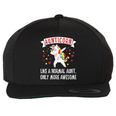 Aunticorn Like An Aunt Only More Awesome Tee Best Aunt Ever Cool Gift Wool Snapback Cap