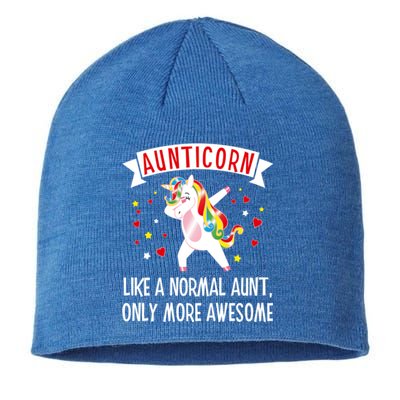 Aunticorn Like An Aunt Only More Awesome Tee Best Aunt Ever Cool Gift Sustainable Beanie