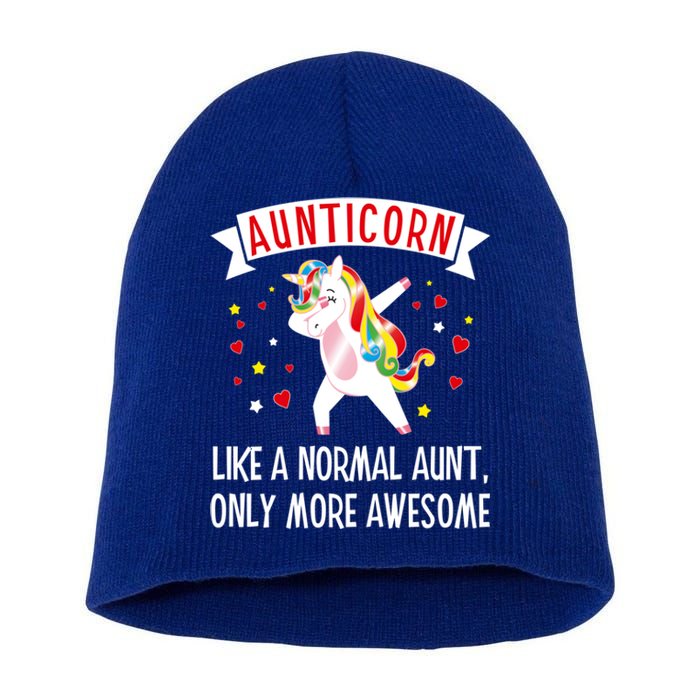 Aunticorn Like An Aunt Only More Awesome Tee Best Aunt Ever Cool Gift Short Acrylic Beanie