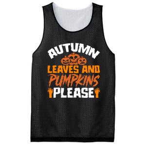 Autumn Leaves And Pumpkins Please Mesh Reversible Basketball Jersey Tank