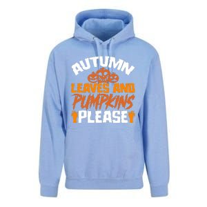 Autumn Leaves And Pumpkins Please Unisex Surf Hoodie