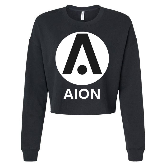 Aion Logo, Aion Crypto, Aion Wallet, HODL AION, Aion Crypto Blockchain Cropped Pullover Crew