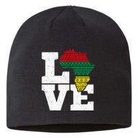 Africa LOVE African Kente Art Black History Month Sustainable Beanie