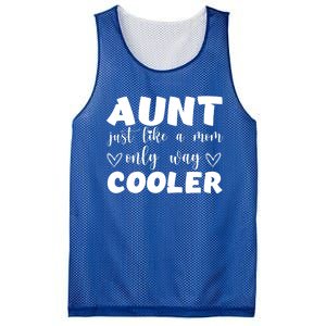 Aunt Like A Mom But Way Cooler Funny Auntie Funny Gift Cool Gift Mesh Reversible Basketball Jersey Tank