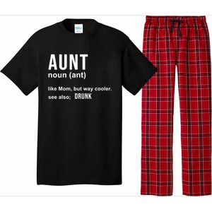 Aunt Like A Mom But Way Cooler Funny Auntie Funny Gift / Joke Gag Great Gift Pajama Set