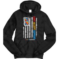 Autistic Love Accept Support Autism Awareness Tie Dye Hoodie