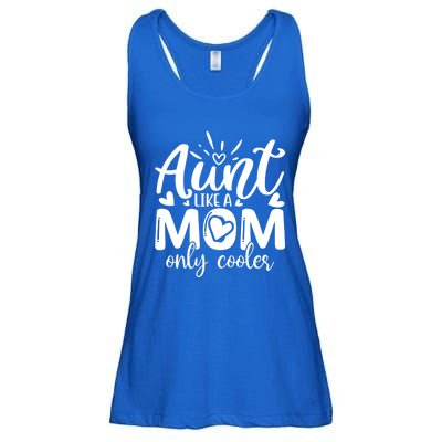 Aunt Like A Mom Only Cooler Cool Auntie Gift Ladies Essential Flowy Tank