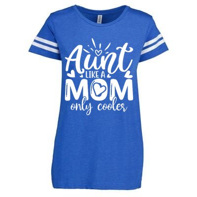 Aunt Like A Mom Only Cooler Cool Auntie Gift Enza Ladies Jersey Football T-Shirt