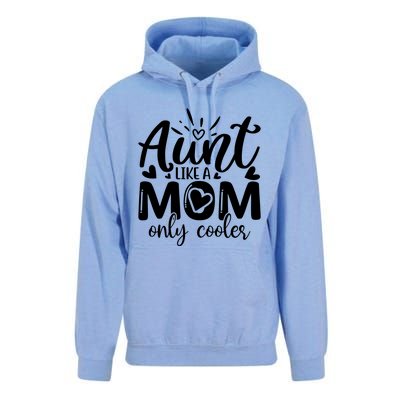 Aunt Like A Mom Only Cooler Cool Auntie Gift Unisex Surf Hoodie