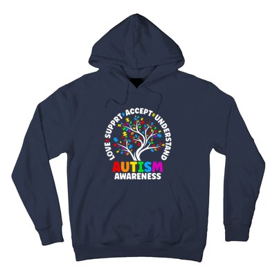 Autism Love Accept Support Autistic Autism Awareness Hoodie