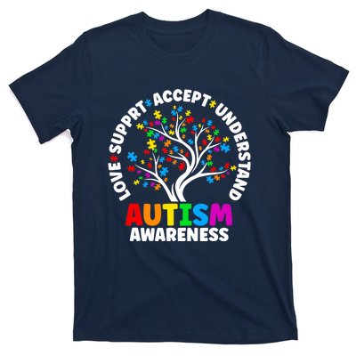 Autism Love Accept Support Autistic Autism Awareness T-Shirt