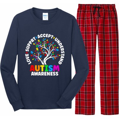 Autism Love Accept Support Autistic Autism Awareness Long Sleeve Pajama Set