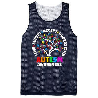 Autism Love Accept Support Autistic Autism Awareness Mesh Reversible Basketball Jersey Tank