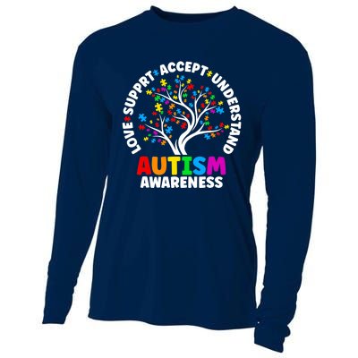 Autism Love Accept Support Autistic Autism Awareness Cooling Performance Long Sleeve Crew