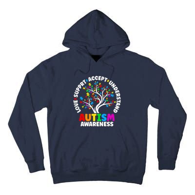 Autism Love Accept Support Autistic Autism Awareness Tall Hoodie