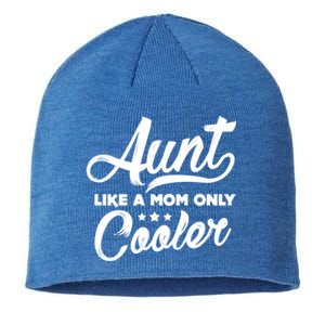 Aunt Like A Mom Only Cooler Auntie Mothers Day Gift Sustainable Beanie