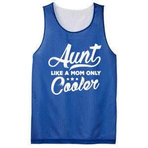 Aunt Like A Mom Only Cooler Auntie Mothers Day Gift Mesh Reversible Basketball Jersey Tank