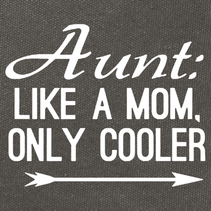 Aunt Like A Mom Only Cooler Cool Cute Funny Auntie Gift Cotton Canvas Backpack
