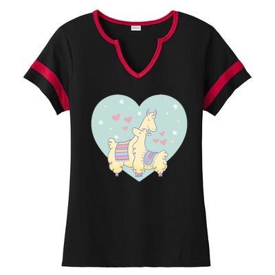 Alpaca Love Ladies Halftime Notch Neck Tee