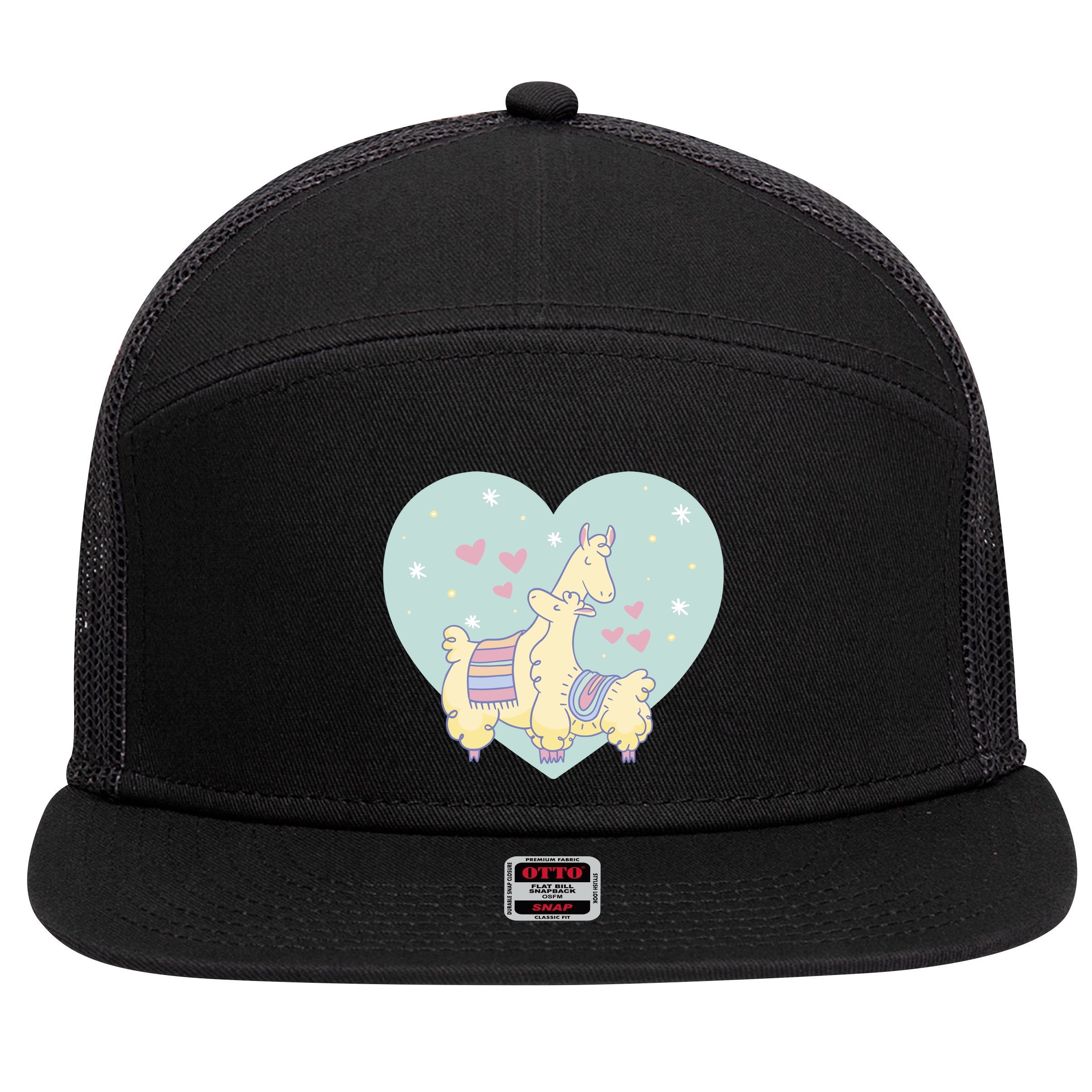 Alpaca Love 7 Panel Mesh Trucker Snapback Hat