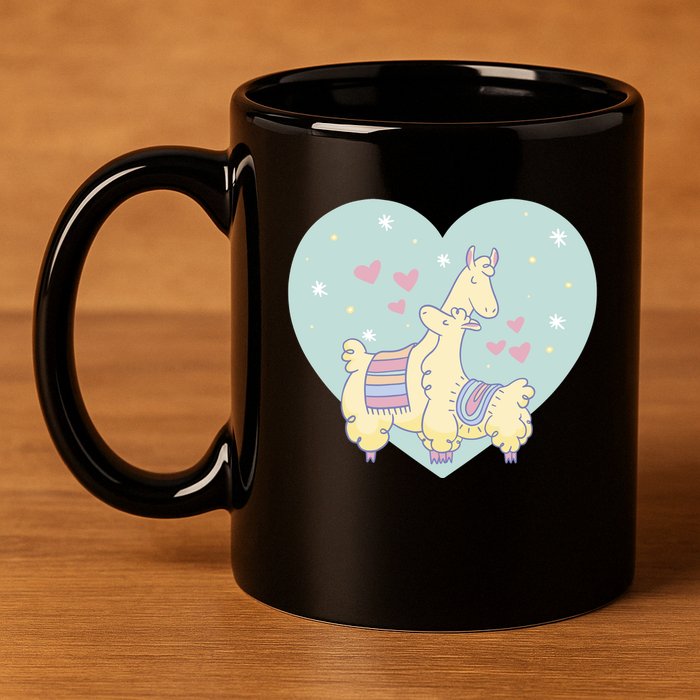 Alpaca Love 11oz C Handle Ceramic Mug