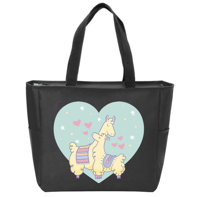 Alpaca Love Zip Tote Bag