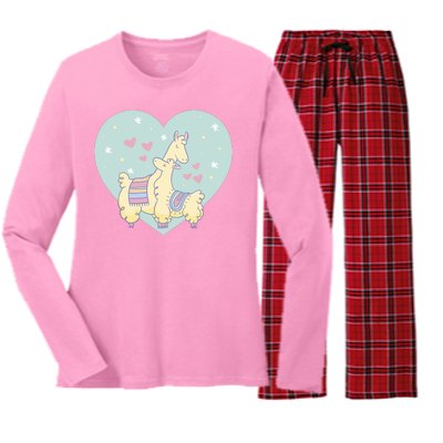 Alpaca Love Women's Long Sleeve Flannel Pajama Set 