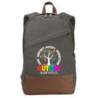 Autism Love Accept Support Autistic Autism Awareness Cotton Canvas Backpack